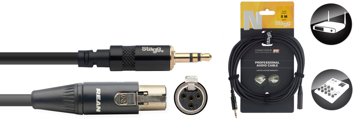 Stagg NAC5MPSMX4FR n-Serie Audio Kabel - Stereo Mini Jack M / Mini 4pin