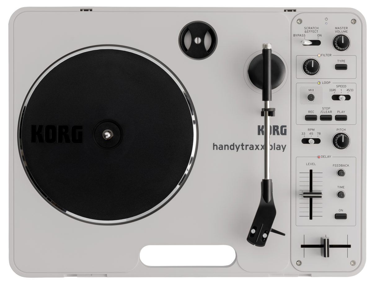 Korg Turntable, Handytraxx Play, Speaker, Looper, Effects, Battery Operated