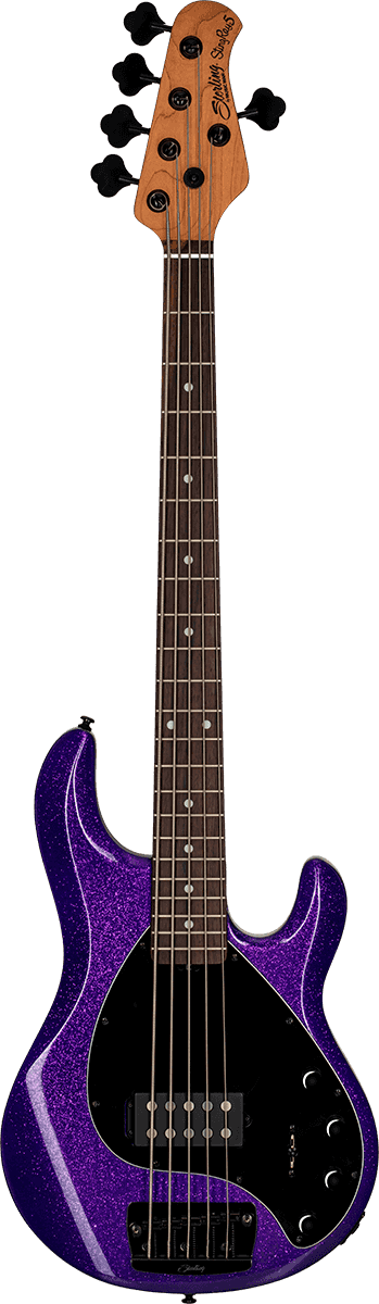 Sterling by Music Man StingRay RAY35 Purple Sparkle – 5-snarige basgitaar