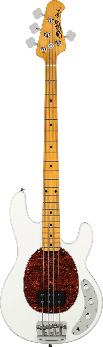 Sterling by Music Man StingRay RAY24CA Olympic White – elektrische basgitaar