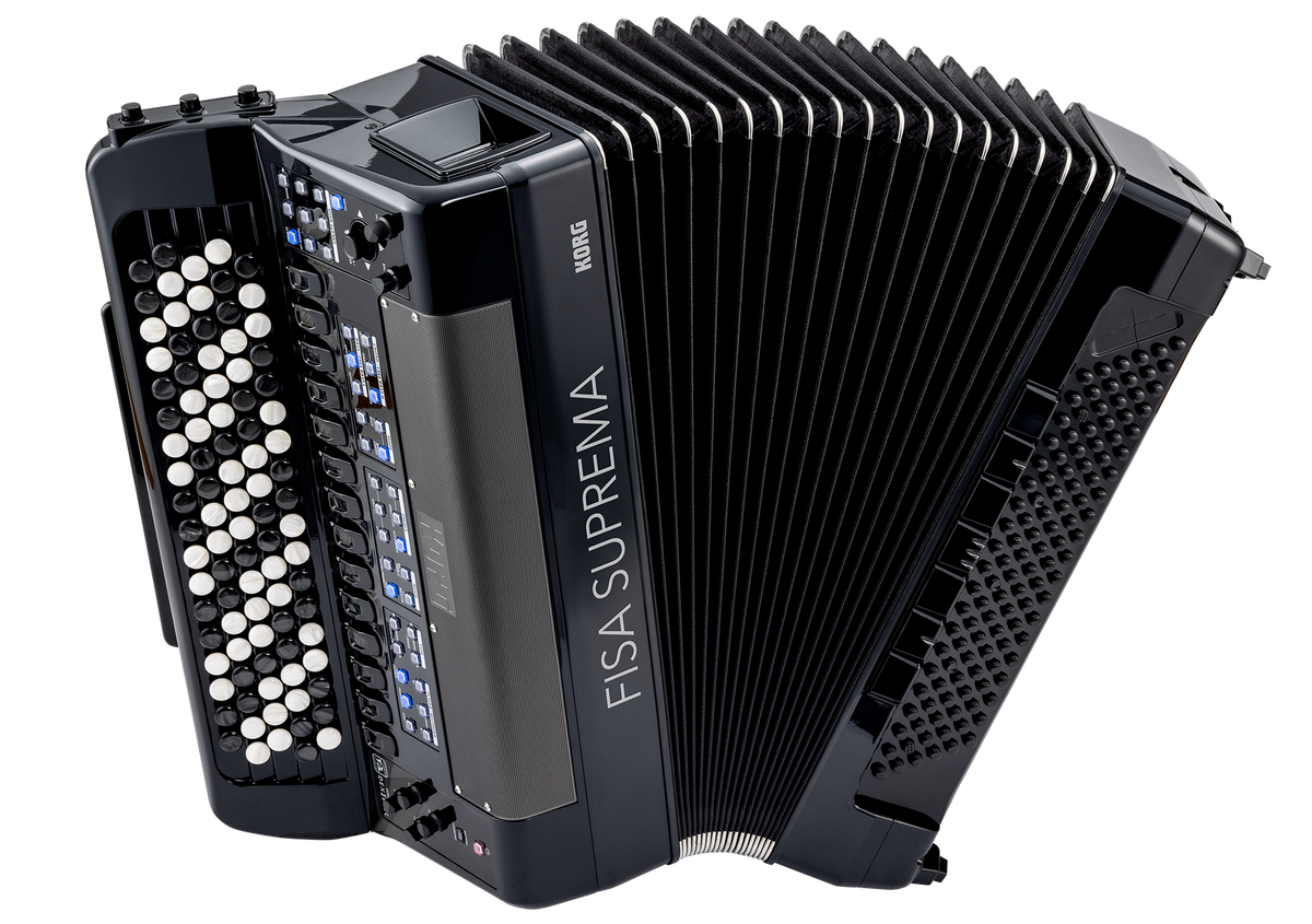 Korg Digital accordion, FISA SUPREMA, 92 buttons, 120 basses, Metallic Black
