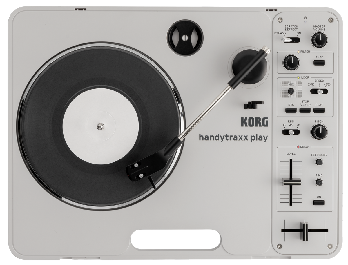 Korg Turntable, Handytraxx Play, Speaker, Looper, Effects, Battery Operated