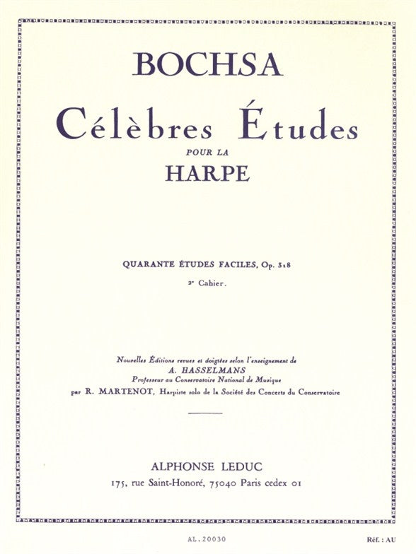 Robert Nicholas-Charles Bochsa: 40 Etudes faciles Opus318, Vol.2