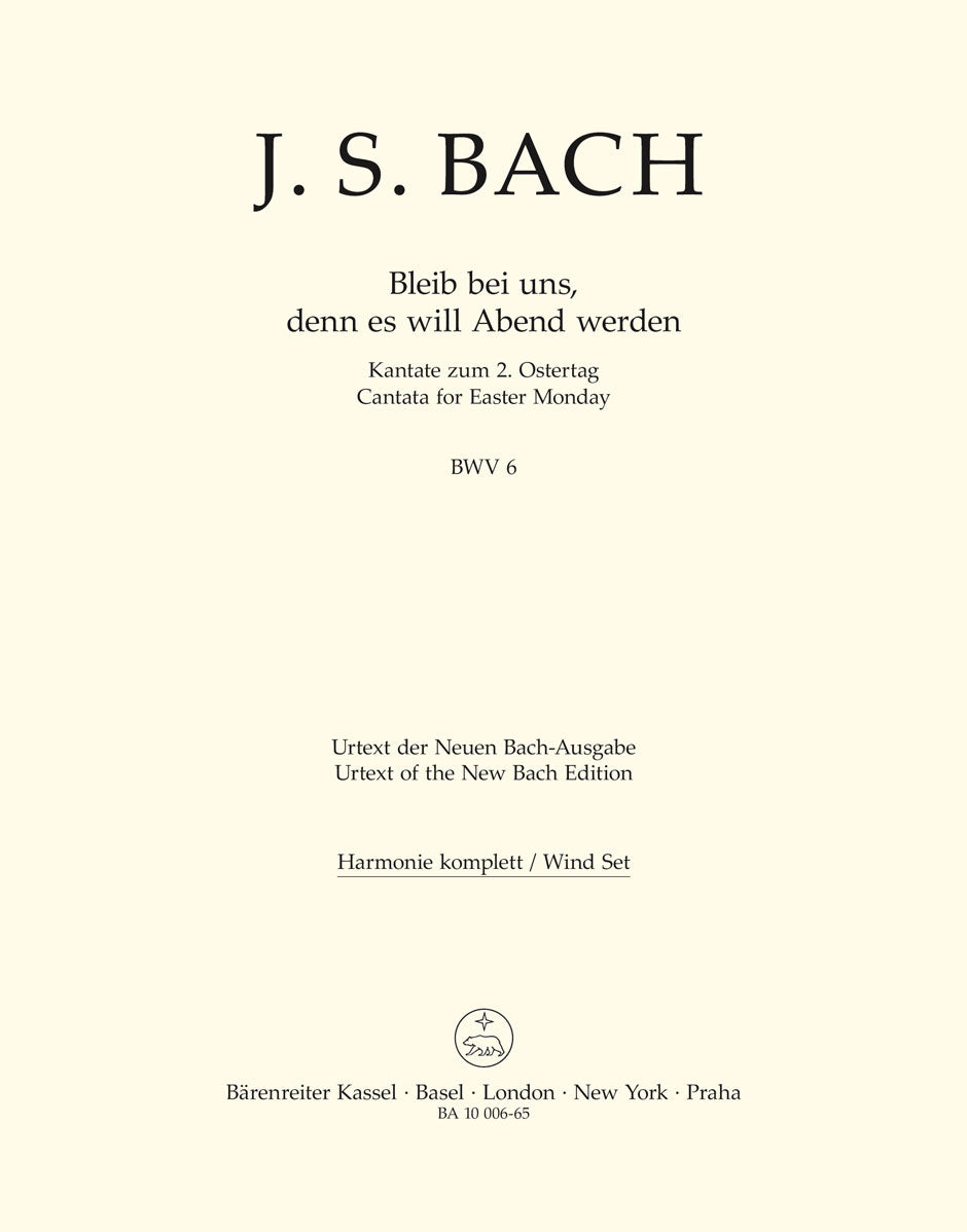 Bach: Kantate BWV6 Bleib Bei Uns, Denn Es Will Abend Werden (Set) afbeelding 2
