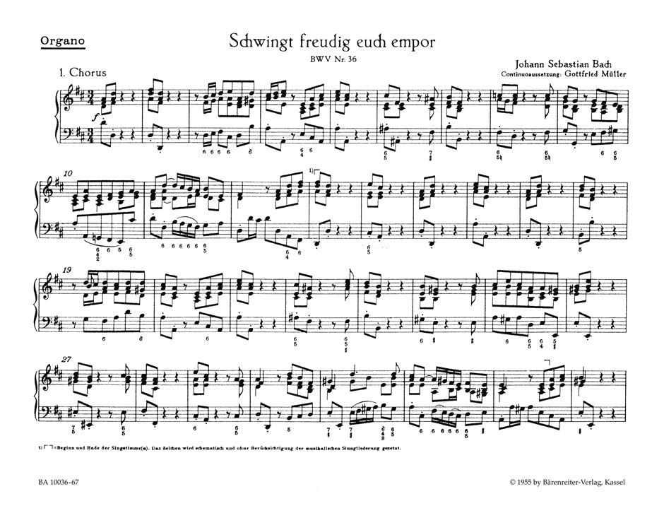 Bach: Kantate BWV 36 Schwingt freudig euch empor (Orgel) afbeelding 2