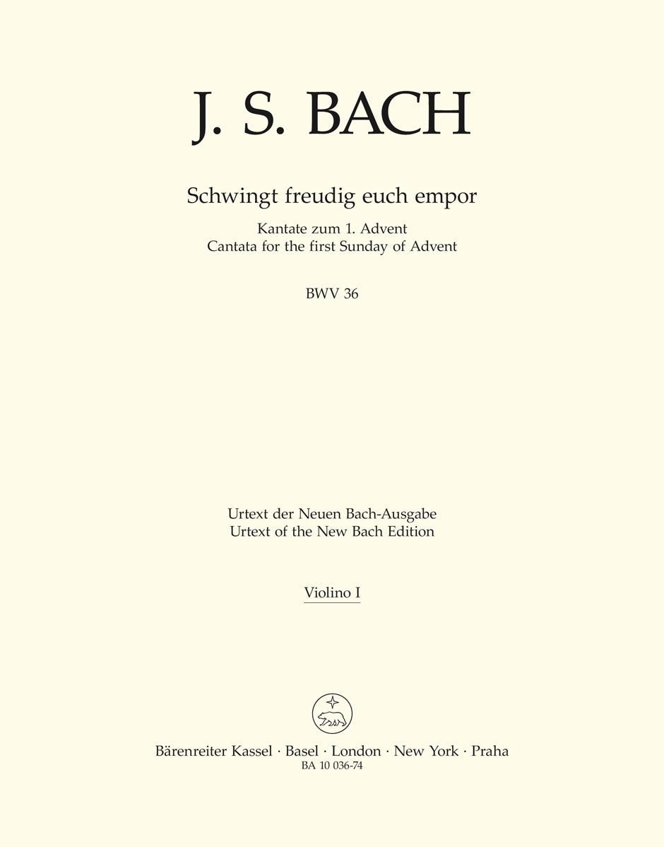 Bach: Kantate BWV 36 Schwingt freudig euch empor (Viool 1) afbeelding 2