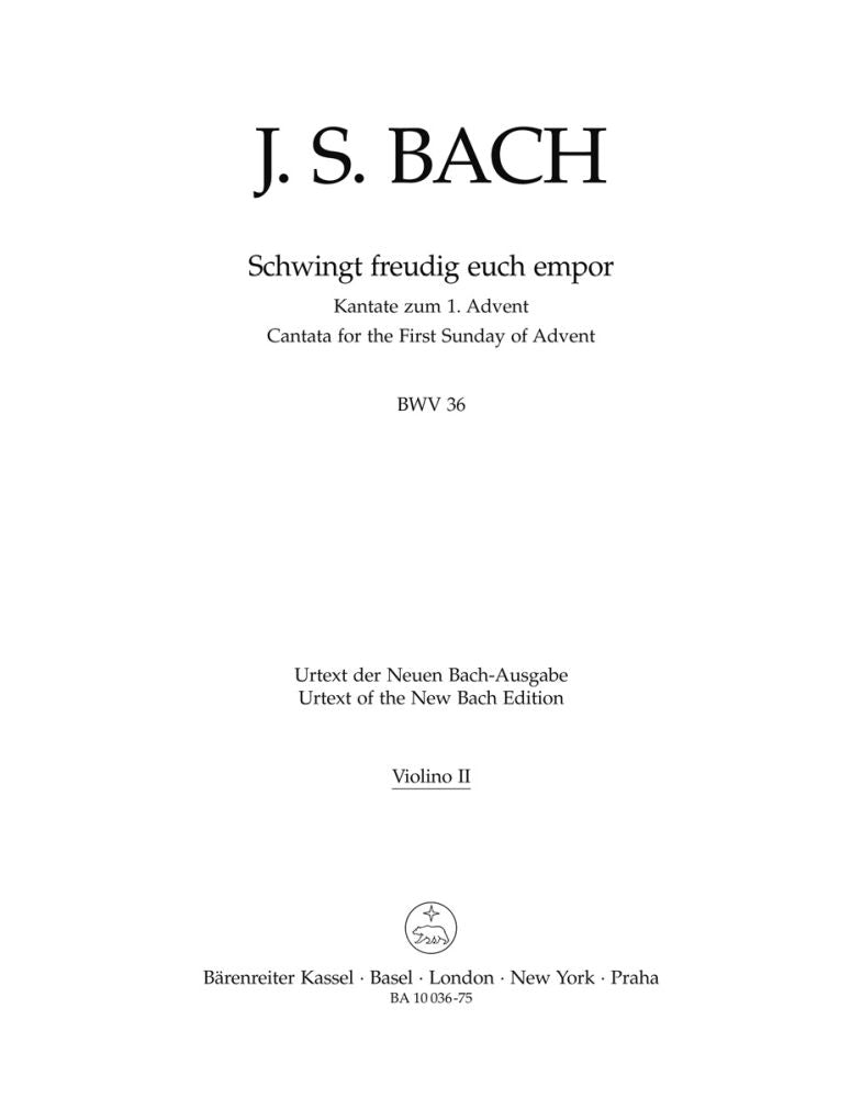 Bach: Kantate BWV 36 Schwingt freudig euch empor (Viool 2)