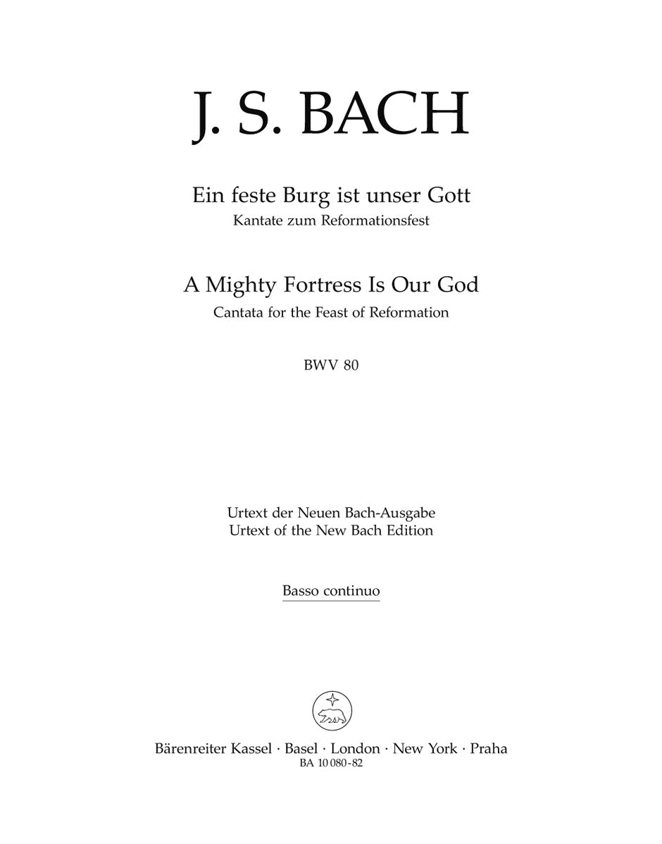 Bach: Kantate BWV 80 Ein Feste Burg Ist Unser Gott (Cello/Kontrabas/Basso-Continuo) afbeelding 2