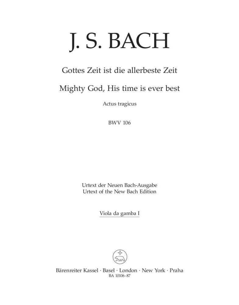 Bach: Kantate BWV 106 Gottes Zeit ist die allerbeste Zeit (Altviool da gamba)