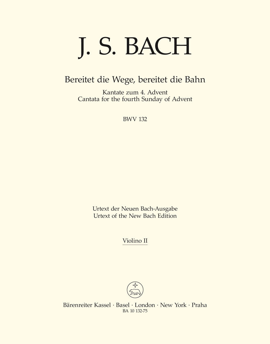 Bach: Kantate BWV 132 Bereitet die Wege, bereitet die Bahn (Viool 2) afbeelding 2