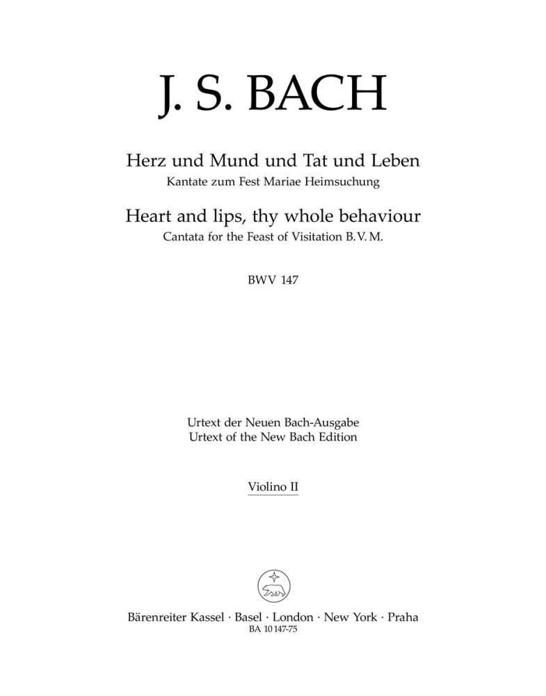 Bach: Kantate BWV 147 Herz und Mund und Tat und Leben (Viool 2)