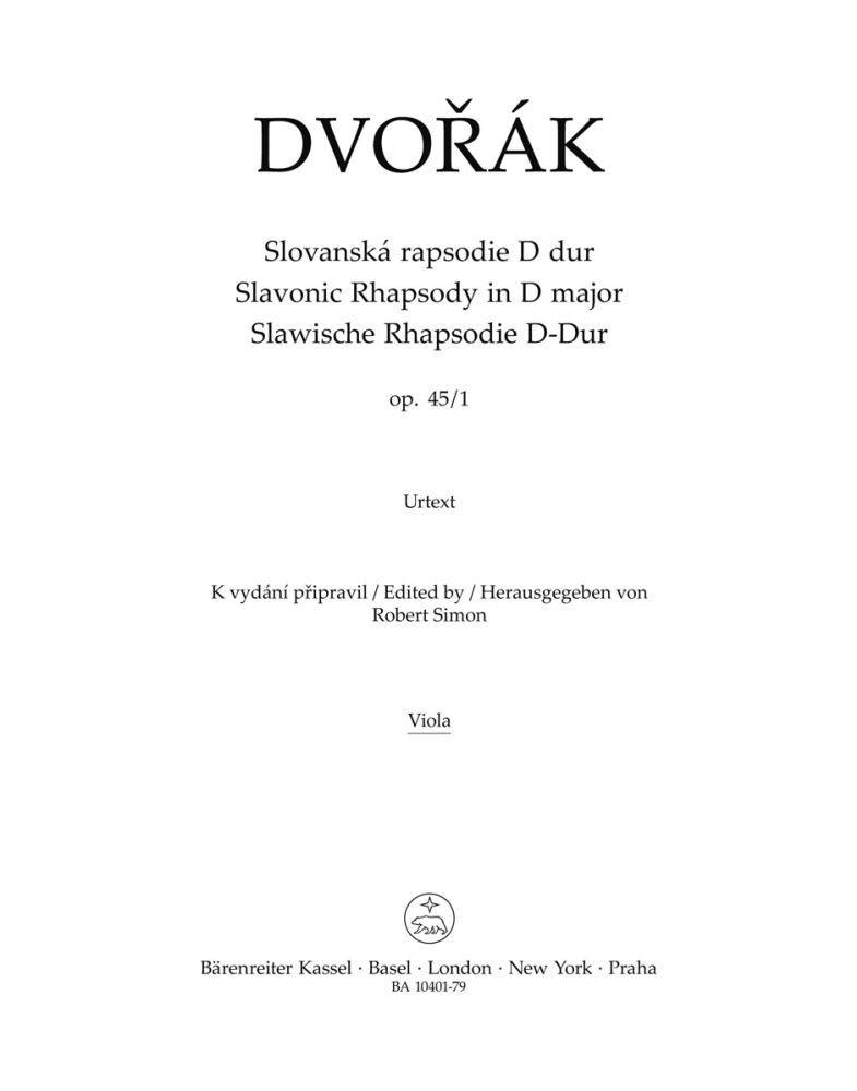 Dvorak: Slavonic Rhapsody in D maj op. 45/1 afbeelding 2