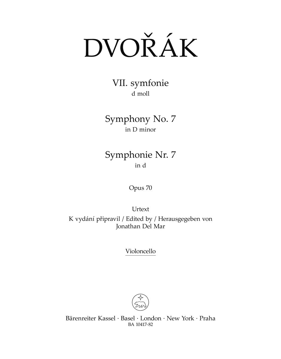 Dvorak: Symphony No. 7 D Minor Op. 70 (Cello) afbeelding 2