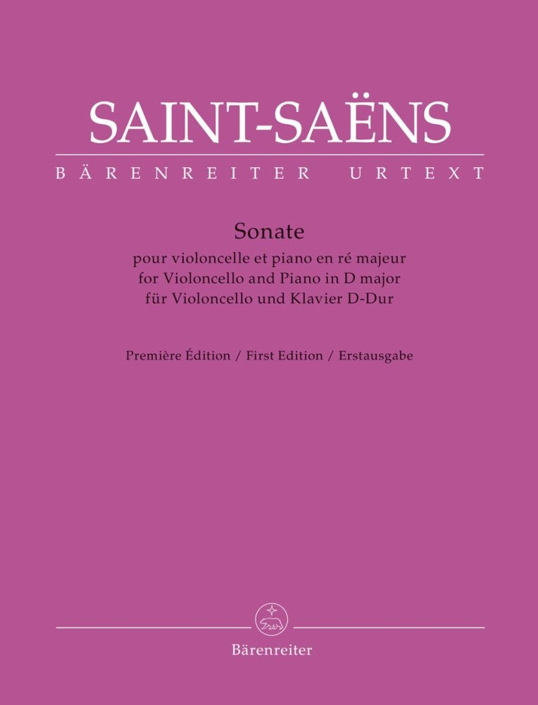Saint-Saens: Sonata for Violoncello and Piano D major