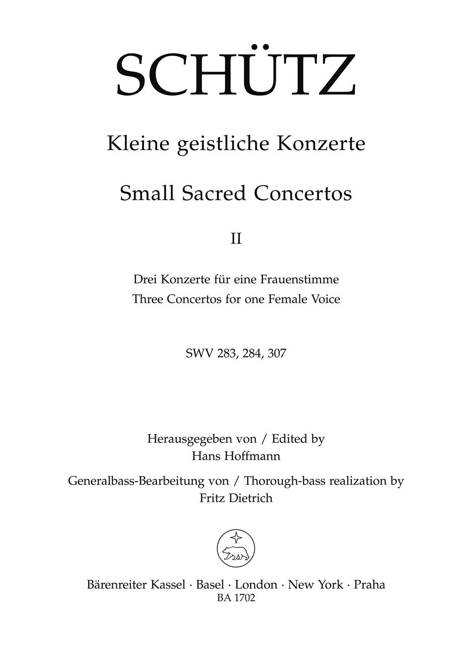 Schutz: Kleine Geistliche Konzerte Heft 2
