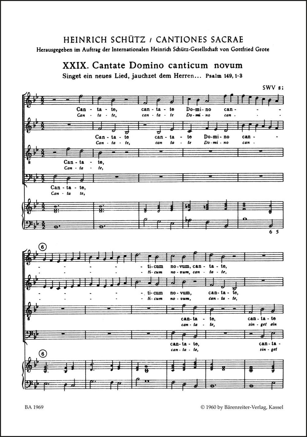 Cantate domino canticum novum - Singet dem Herrn ein neues Lied