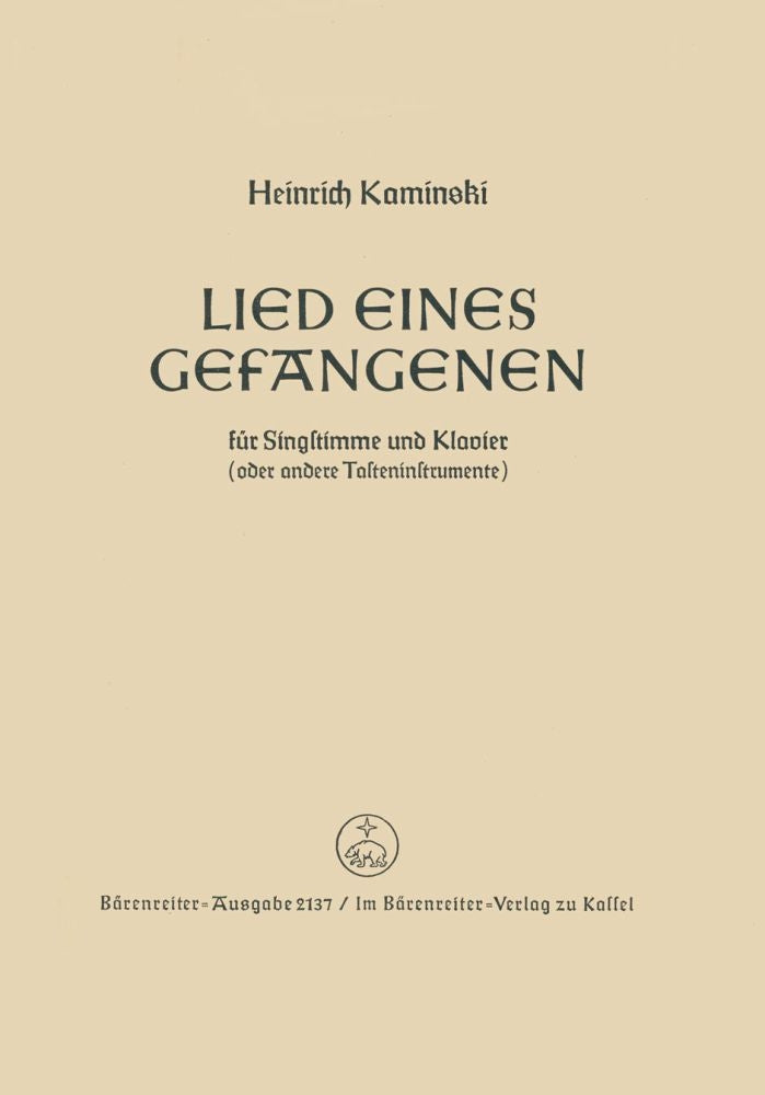 Lied eines (unbekannten) Gefangenen "Herr, deine Hand allein" (1936)