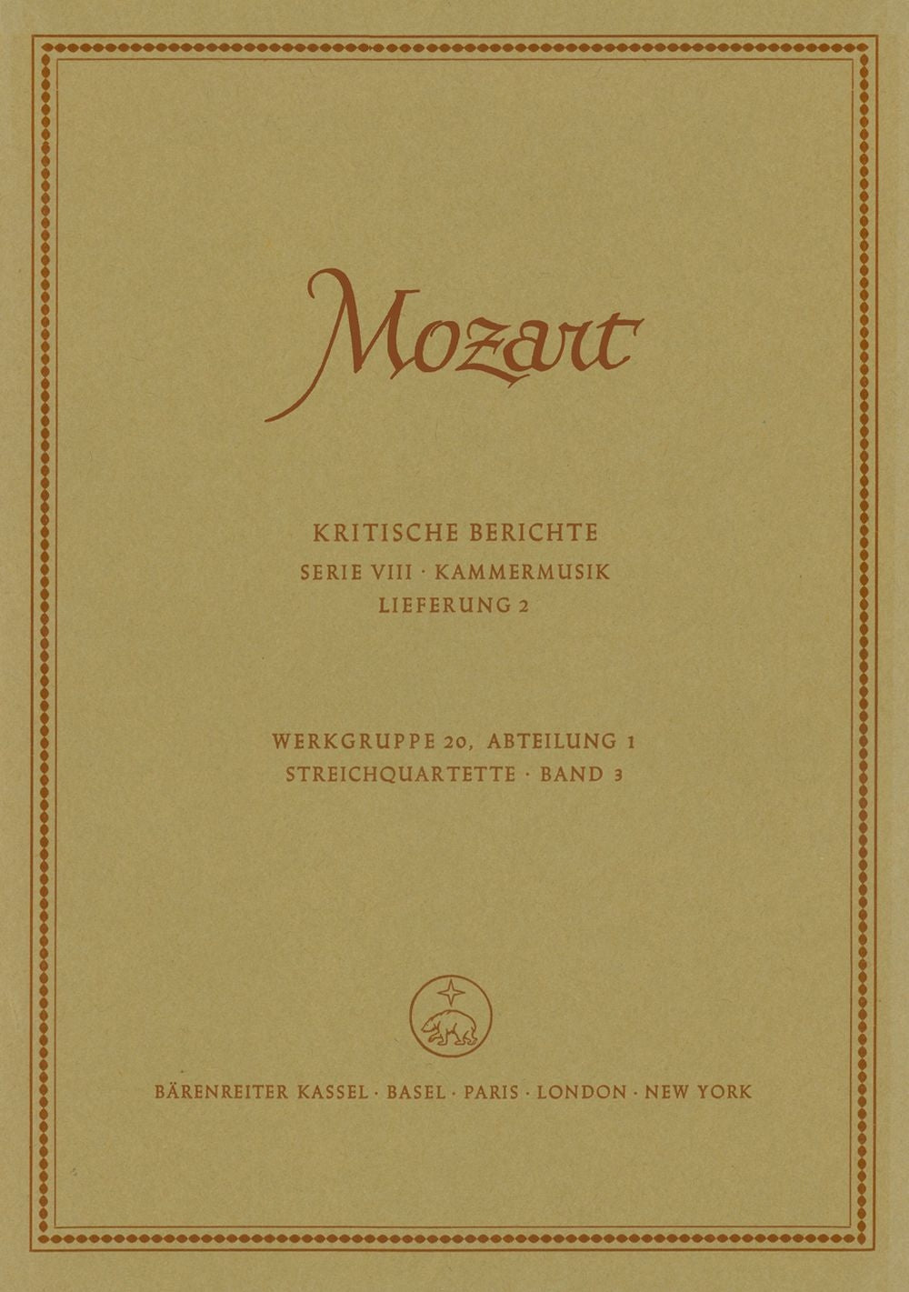 Streichquartette. Band 3