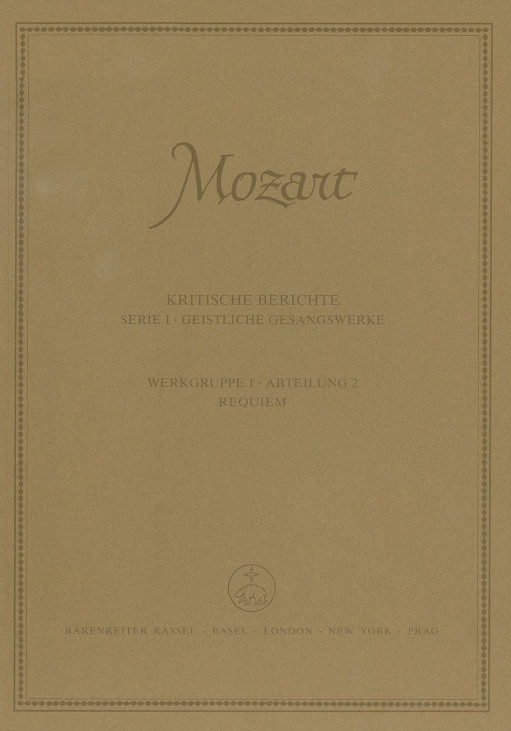 Wolfgang Amadeus Mozart: Requiem(Mozarts Fragment)