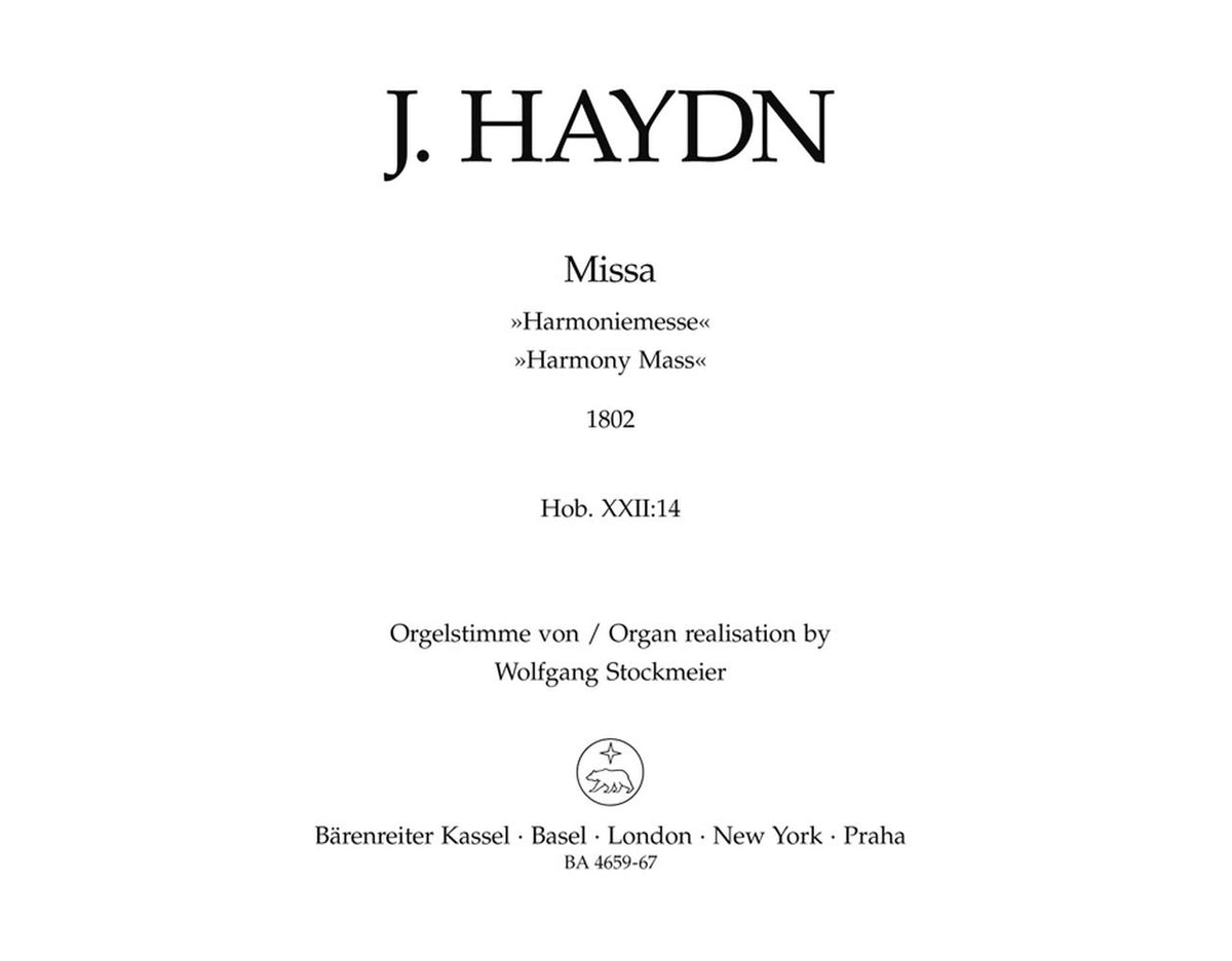 Haydn: Missa B-flat major Hob.XXII:14 Harmony Mass