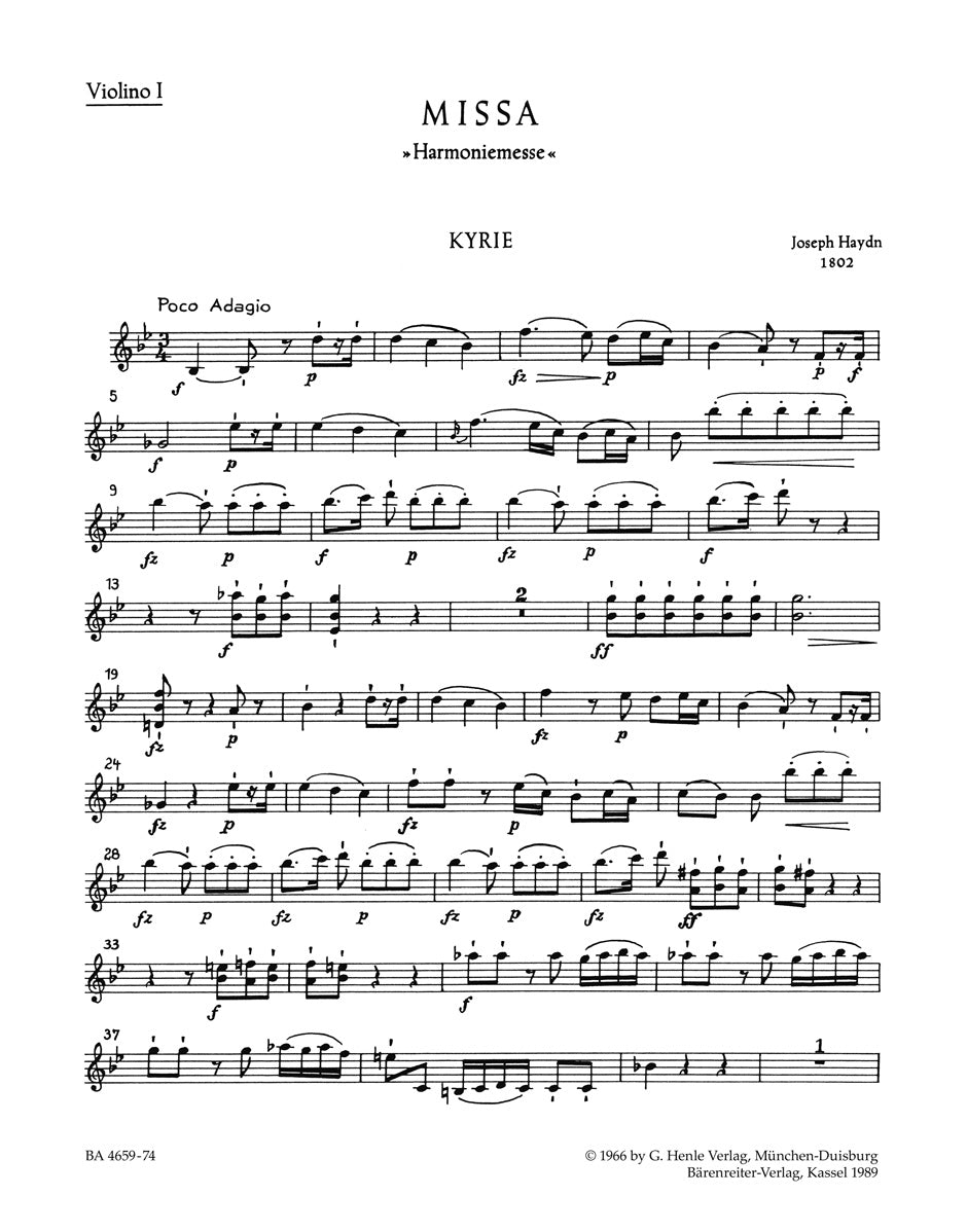 Haydn: Missa B-flat major Hob.XXII:14 Harmony Mass