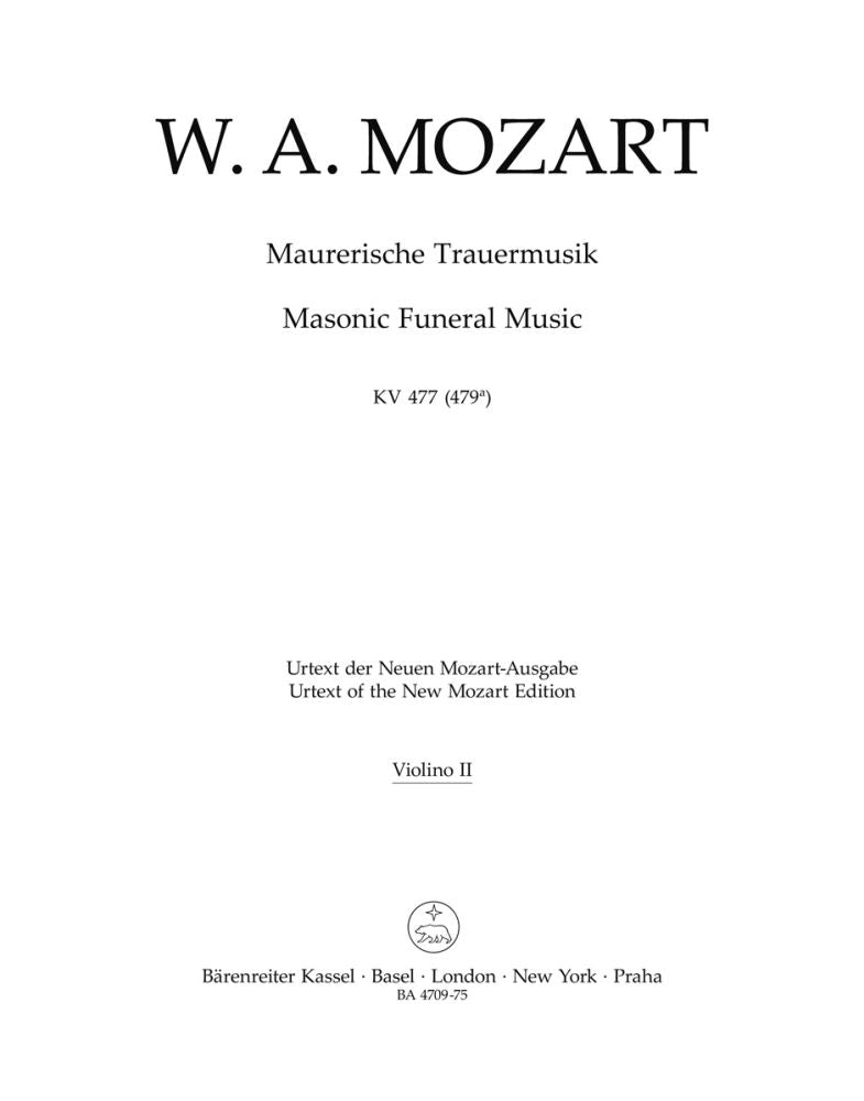 Mozart: Masonic Funeral Music K. 477 (479a) (Viool 2)