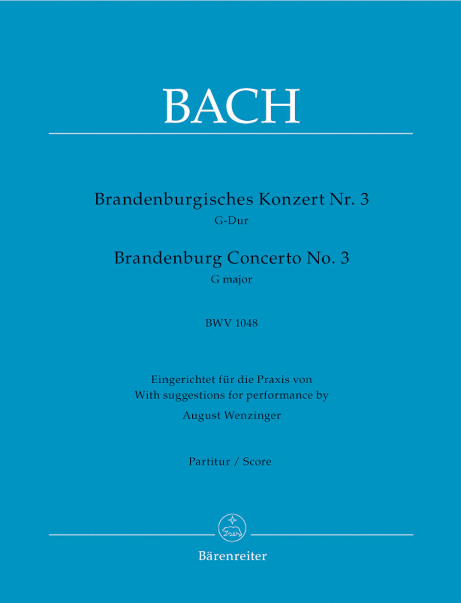 Bach: Brandenburg Concerto no. 3 G major BWV 1048 (Partituur)