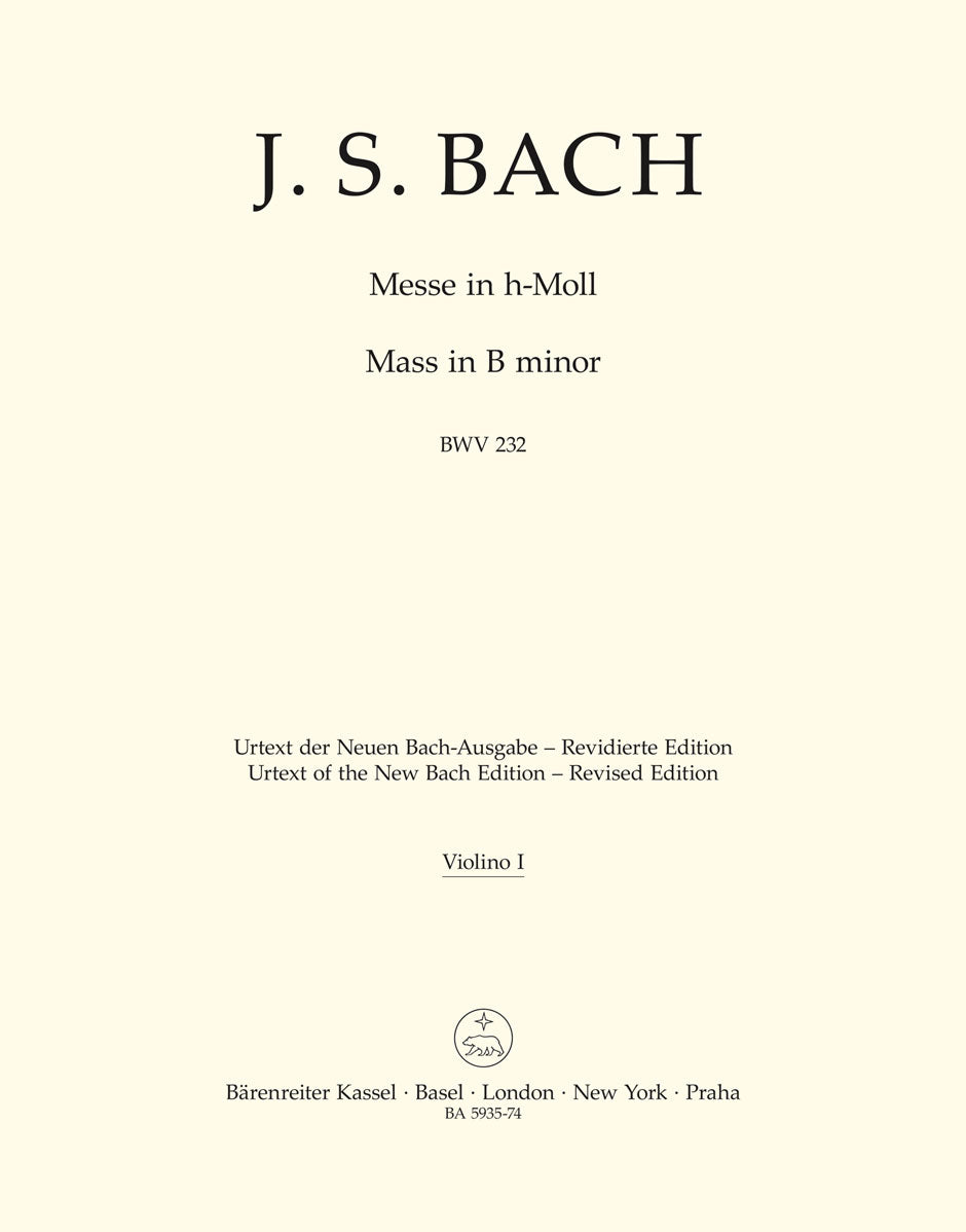 Bach: Mass B minor BWV 232 (Viool 1)