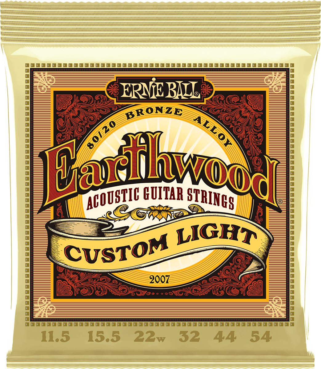 Ernie Ball Earthwood 80/20 Bronze Akoestische Gitaarsnaren Custom Light 11.5-54