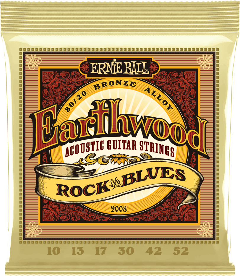 Ernie Ball Earthwood 80/20 Bronze Akoestische Gitaarsnaren Rock N Blues 10-52
