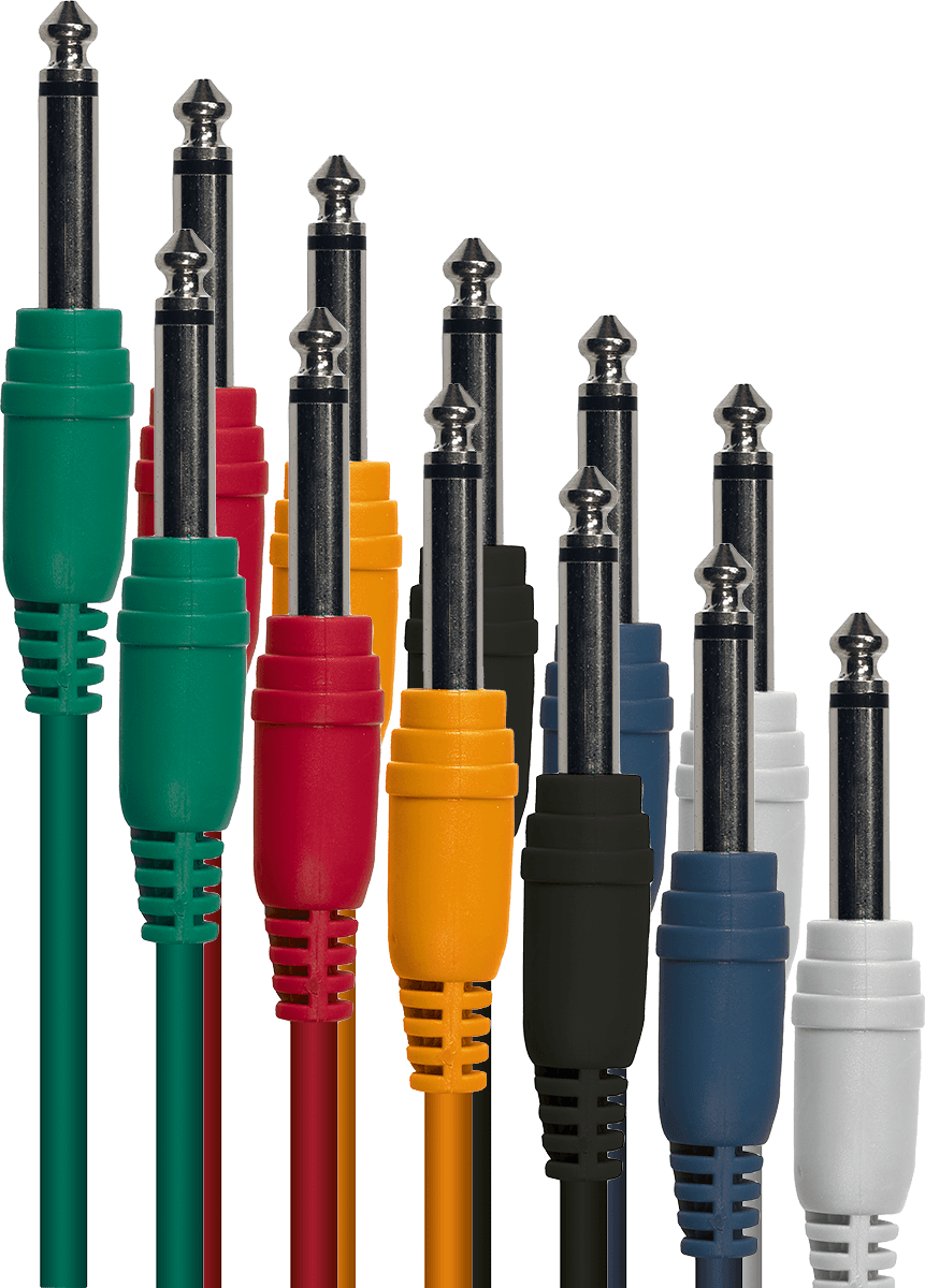 Yellow Cable ECO P090-6 Mono naar mono 90 cm - per 6