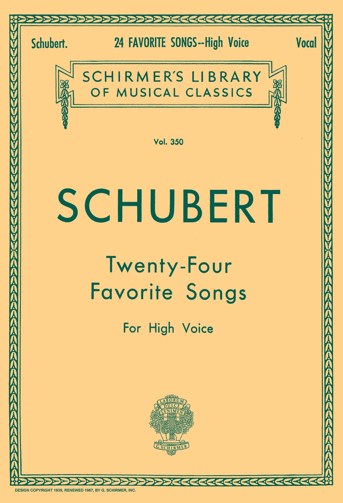 Schubert: 24 Favorite Songs