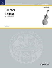Hans Werner Henze: Epitaph (Cello)