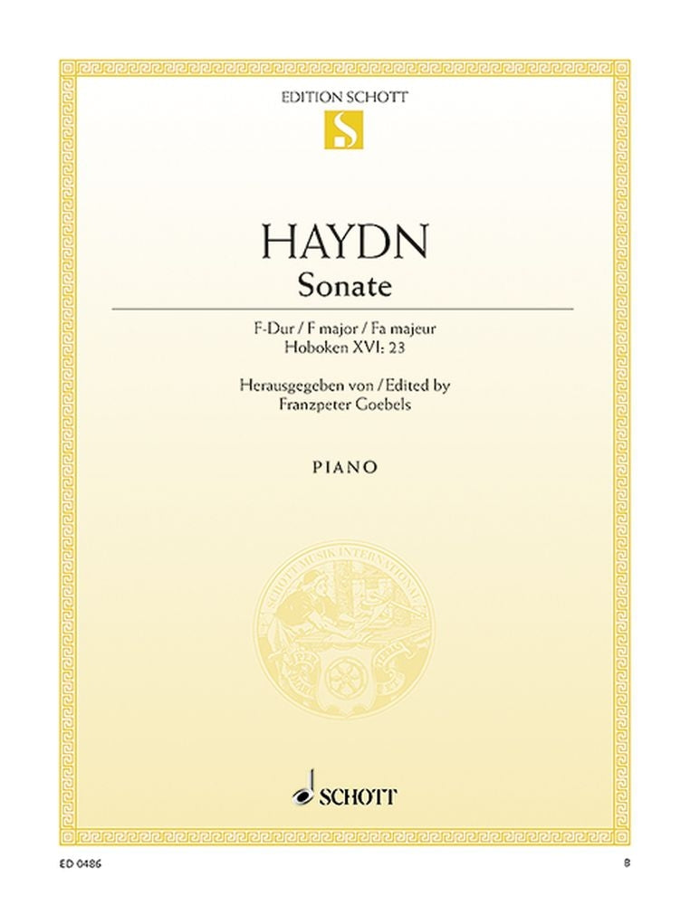 Franz Joseph Haydn: Sonate F-Dur F-Dur (Piano)