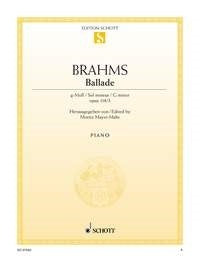 Johannes Brahms: Ballade g-Moll g-Moll op. 118/3 (Piano) afbeelding 2