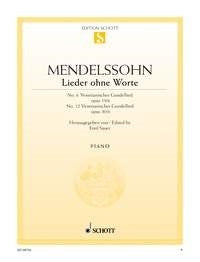 Felix Mendelssohn Bartholdy: Lieder ohne Worte op. 19/6 and op. 30/6 (Piano) afbeelding 2