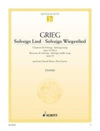 Edvard Grieg: Solvejgs Lied - Solvejgs Wiegenlied op. 55/4 and op. 23 (Piano) afbeelding 2