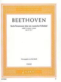 Ludwig van Beethoven: Sechs Variationen a-Moll op. 107/7 (Piano)