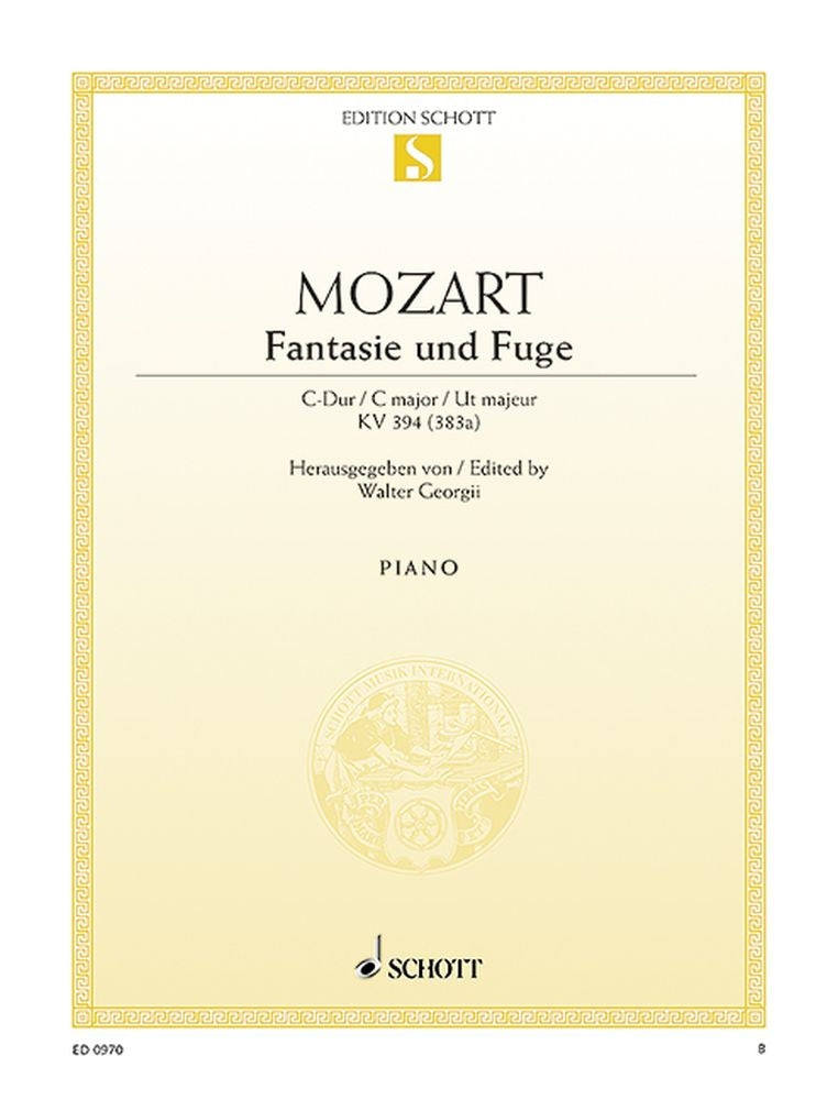 Wolfgang Amadeus Mozart: Fantasie und Fuge C-Dur C-Dur (Piano)