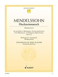 Felix Mendelssohn Bartholdy: Hochzeitsmarsch op. 61/9 (Cello, Piano)