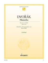 Antonín Dvořák: Mazurka h-Moll h-Moll op. 56/6 (Piano) afbeelding 2