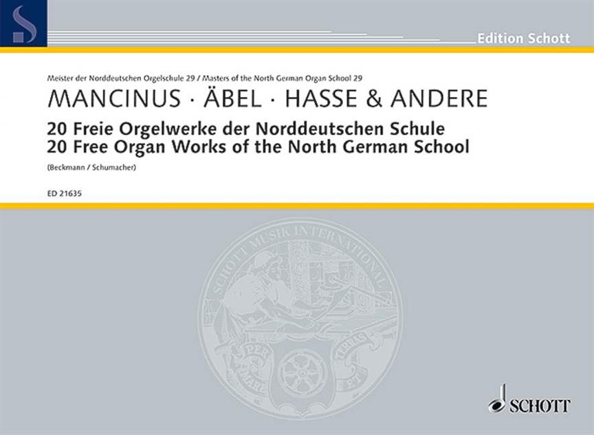 Mancinus: 20 Freie Orgelwerke der Norddeutschen Schule Band 29 (Orgel)
