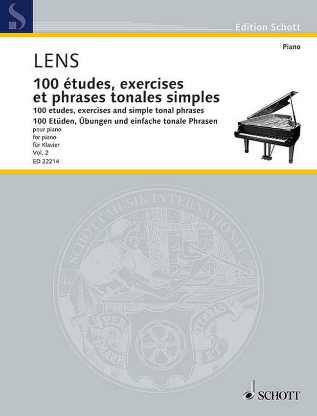 Nicholas Lens: 100 Etüden, Übungen und einfache tonale Wendungen Band 2 (Piano)