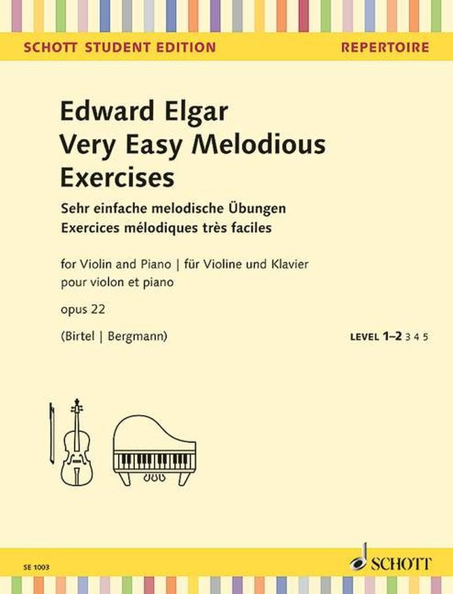 Elgar: Sehr einfache melodische Übungen op. 22 (Viool, Piano)