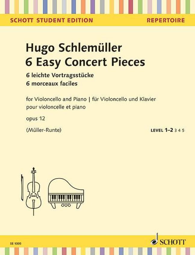 Hugo Schlemueller: 6 leichte Vortragsstücke op. 12 (Cello, Piano)