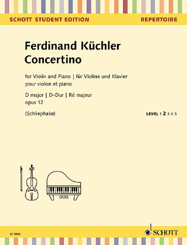 Küchler: Concertino D-Dur D-Dur op. 12 (Viool, Piano)