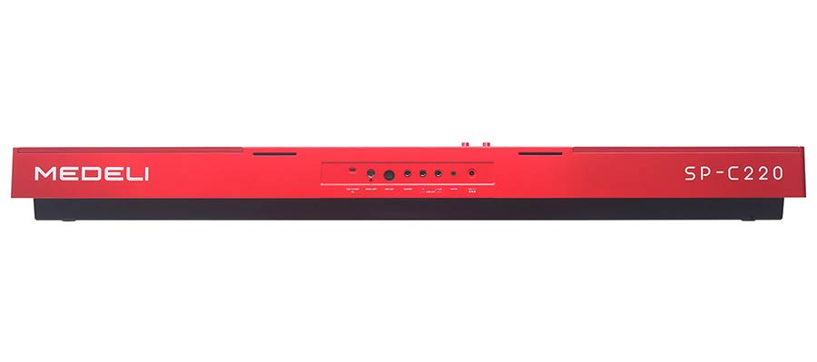 Medeli - SP-C220/RD - digital compact stage piano, 88 keys 3-sensor hammer action, biamped 2 x 13W + 2 x 7W, red