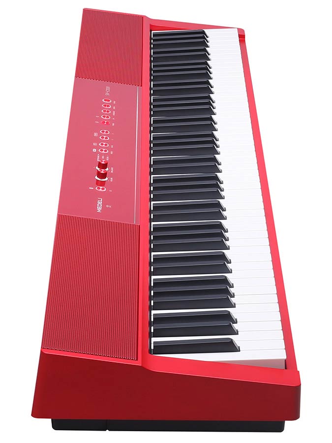 Medeli - SP-C220/RD - digital compact stage piano, 88 keys 3-sensor hammer action, biamped 2 x 13W + 2 x 7W, red