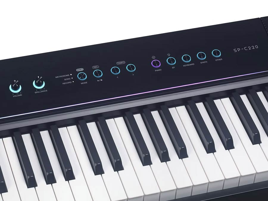 Medeli - SP-C220 - digital compact stage piano, 88 keys 3-sensor hammer action, biamped 2 x 13W + 2 x 7W