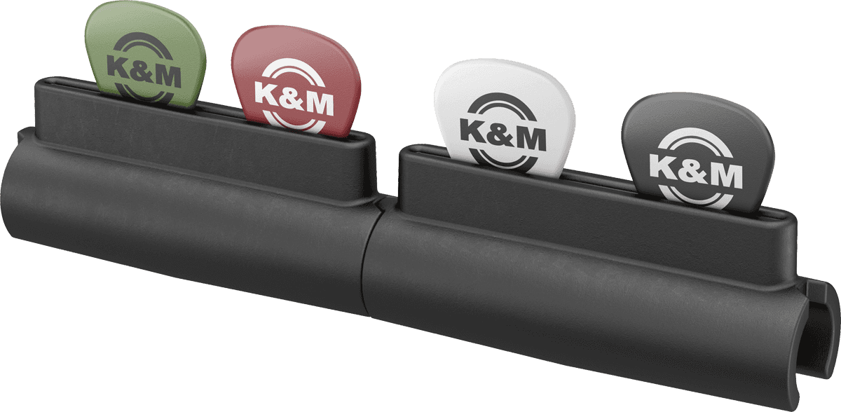 K&M - 14510 - microfoonstatiefaccessoire – Set 2 plectrumhouders